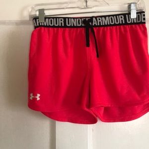 UA pink athletic shorts